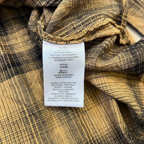 Free People Size 4 Plaid Mini Dress Linen Blend – English Rose Style - Picture 8 of 10